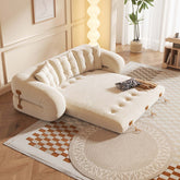 Velvet folding floor sleeper sofa bed with pet-friendly bean bag style design